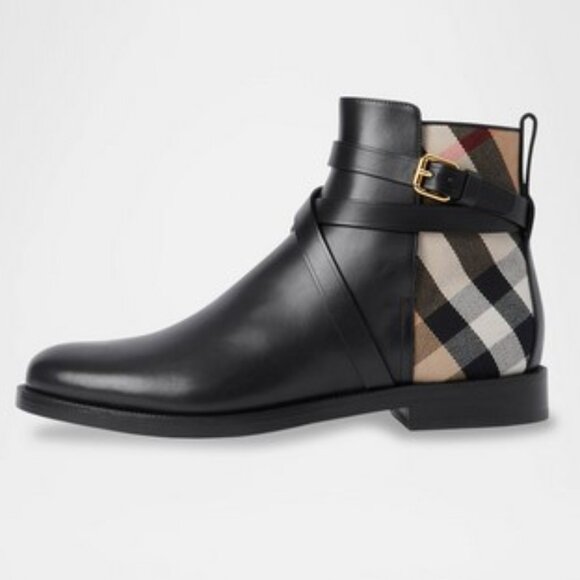 Burberry Pryle Equestrian Check Ankle Boots - Picture 5 of 5